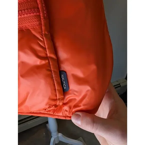 Nautica Burnt Orange Crossbody Hobo Bag Hidden Treasure Navy Strap NWT - Picture 3 of 12